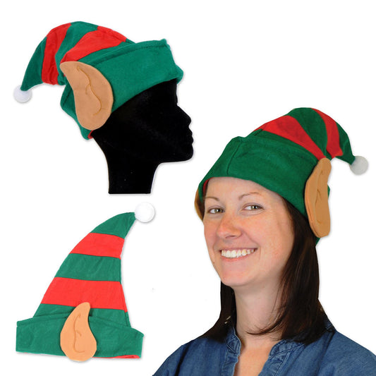 Beistle Felt Elf Hat w/Ears  (1/Card) Party Supply Decoration : Christmas/Winter