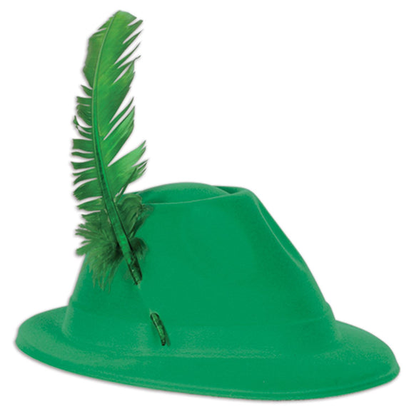 Beistle Green Velour Alpine Hat   Party Supply Decoration : Oktoberfest