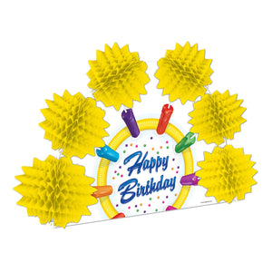 Beistle Happy Birthday Pop-Over Centerpiece 10 in  (1/Pkg) Party Supply Decoration : Birthday