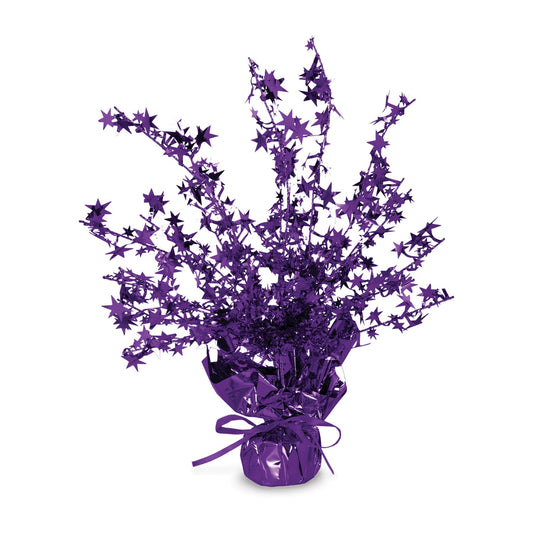 Beistle Purple Star Gleam N Burst Centerpiece 15 in  (1/Pkg) Party Supply Decoration : General Occasion