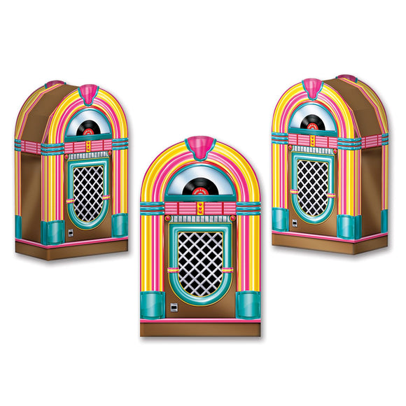 Beistle Jukebox Favor Boxes-3 Per Package - Party Supply Decoration for 50's/Rock & Roll