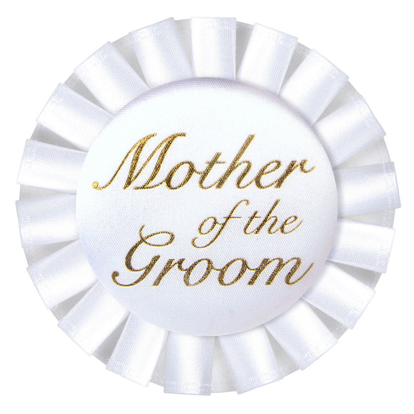 Beistle Mother of the Groom Satin Button - Party Supply Decoration for Wedding
