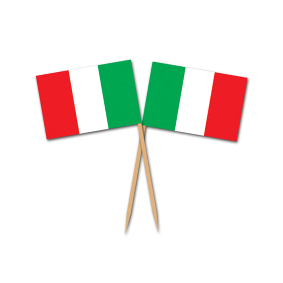 Beistle Italian Flag Picks (50/pkg) - Party Supply Decoration for Italian