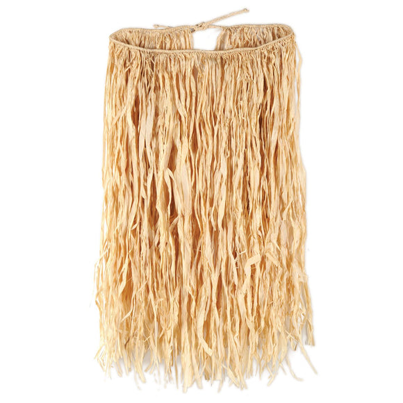 Beistle Deluxe Raffia Hula Skirt (Extra Large Natural) - Party Supply Decoration for Luau