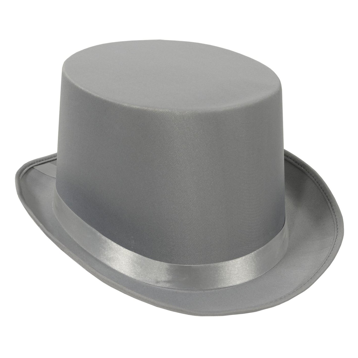 Beistle Gray Satin Deluxe Top Hat   Party Supply Decoration : General Occasion