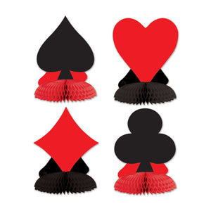 Beistle Card Suit Playmates (4/pkg) - Party Supply Decoration for Casino