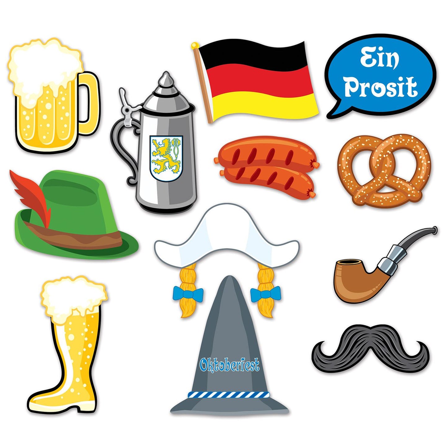 Beistle Oktoberfest Photo Fun Signs 60.5 in -10 in  (12/Pkg) Party Supply Decoration : Oktoberfest