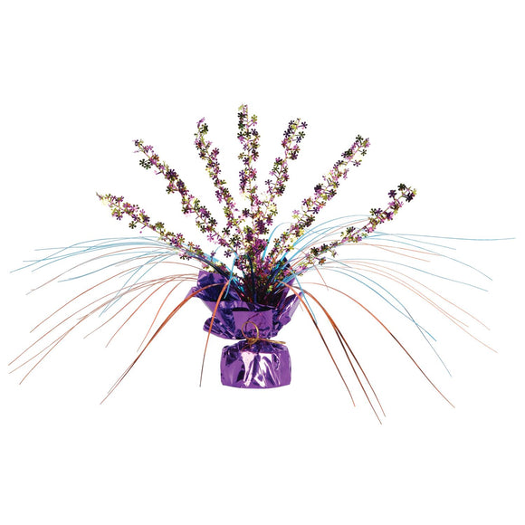 Beistle Retro Flower Gleam N Spray Centerpiece 11 in  (1/Pkg) Party Supply Decoration : 60's