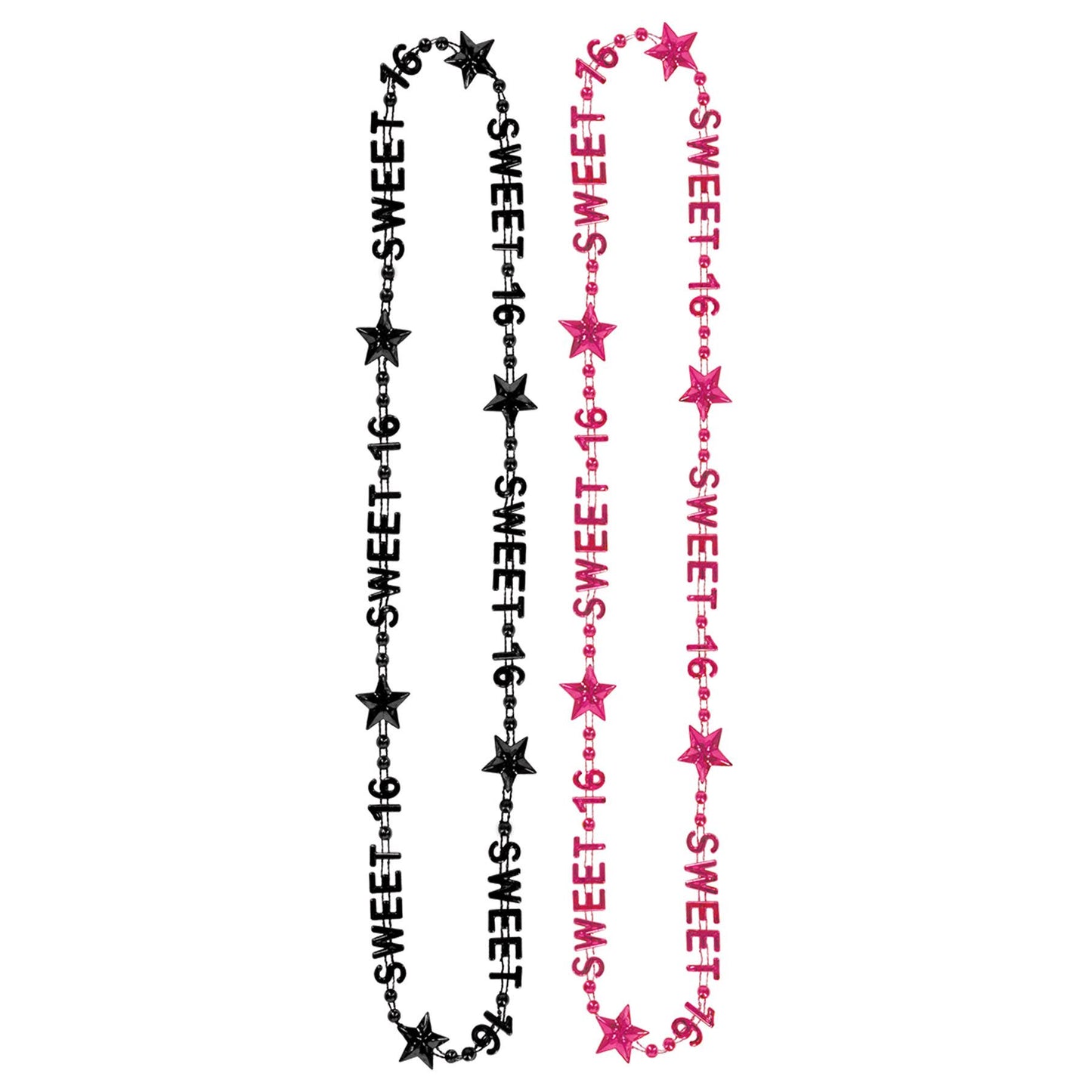 Beistle Sweet 16 Beads-Of-Expression (2/Pkg) - Party Supply Decoration for Sweet 16