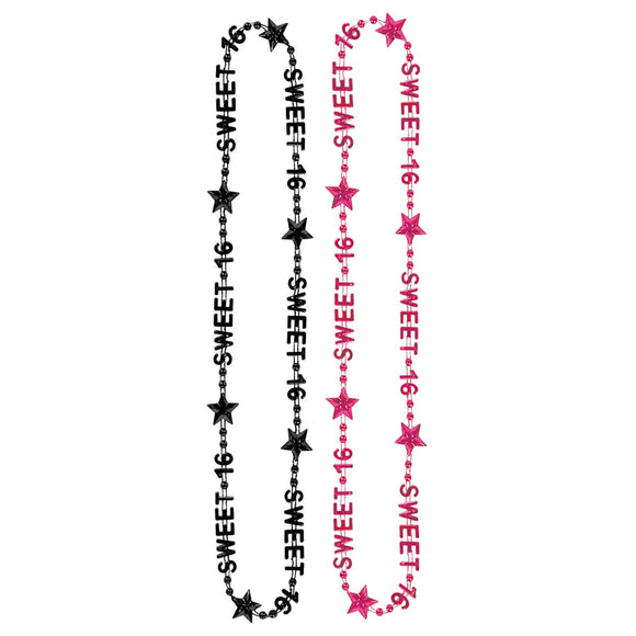 Beistle Sweet 16 Beads-Of-Expression (2/Pkg) - Party Supply Decoration for Sweet 16