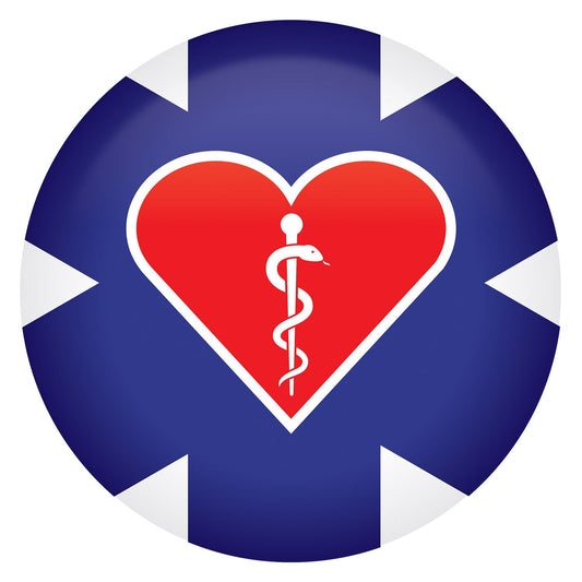 Beistle Medical Star Icon with Heart Button - Party Supply Decoration for Patriotic