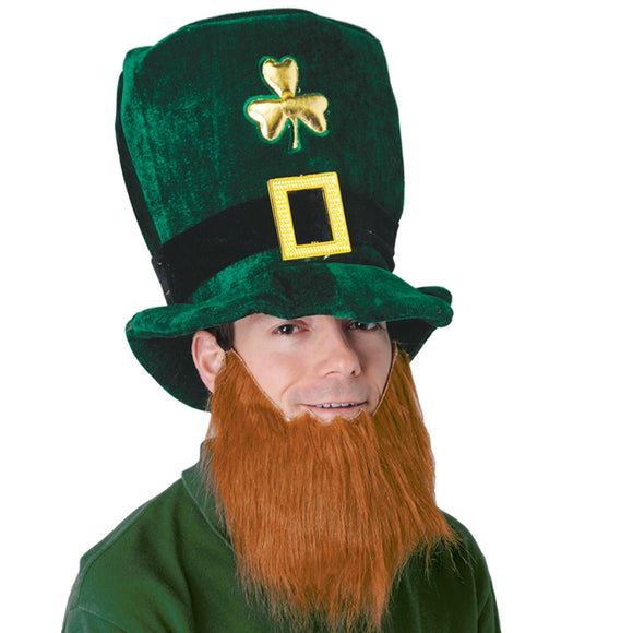 Beistle Plush Leprechaun Hat w/Beard  (1/Card) Party Supply Decoration : St. Patricks