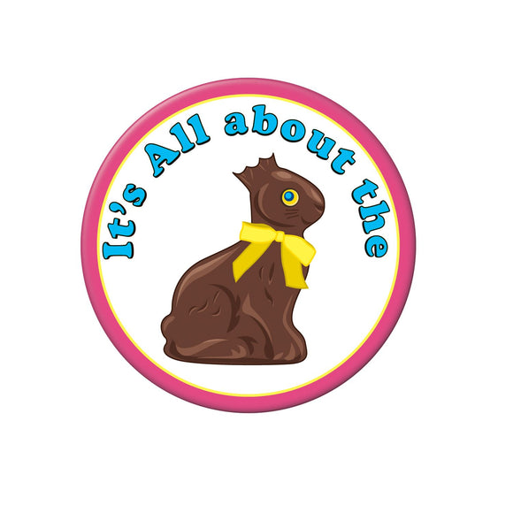 Beistle Chocolate Bunny Button - Party Supply Decoration for Easter