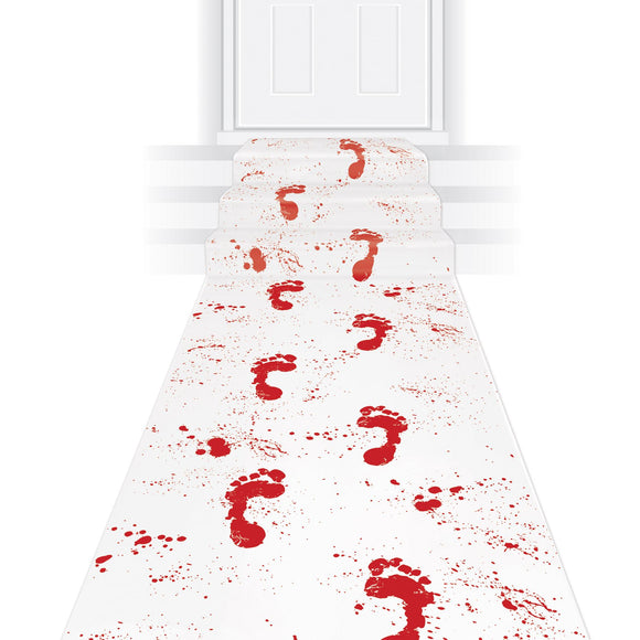 Beistle Bloody Footprints Runner - Party Supply Decoration for Halloween