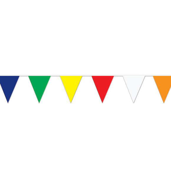 Beistle Multi-Color Outdoor Pennant Banner, 120 ft 17 in  x 120' (1/Pkg) Party Supply Decoration : General Occasion