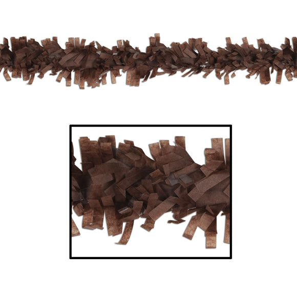 Beistle Tissue Festooning - Brown - Party Supply Decoration for General Occasion