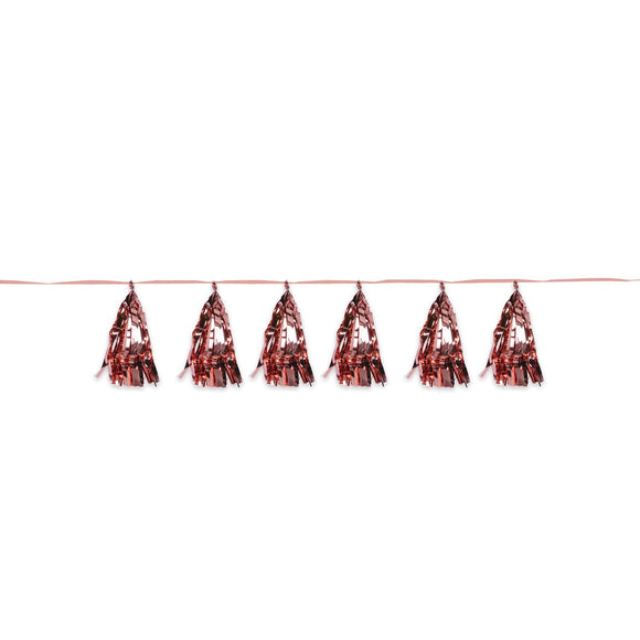 Beistle Metallic Tassel Garland - Rose Gold - Party Supply Decoration for General Occasion