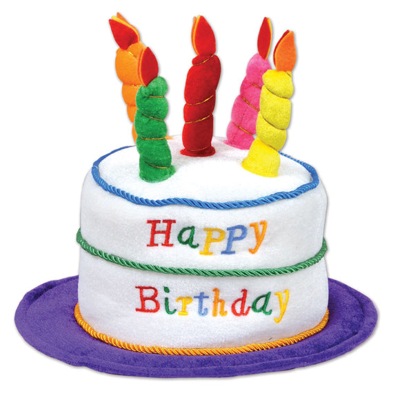 Beistle Plush Birthday Cake Hat  (1/Card) Party Supply Decoration : Birthday
