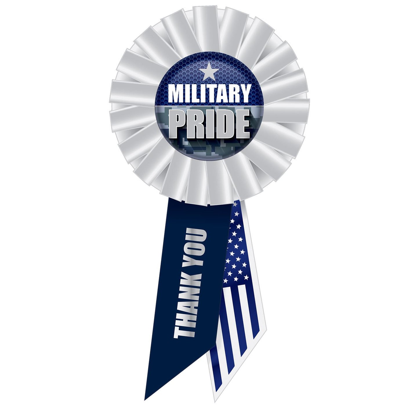 Beistle Military Pride Rosette - Party Supply Decoration for Patriotic