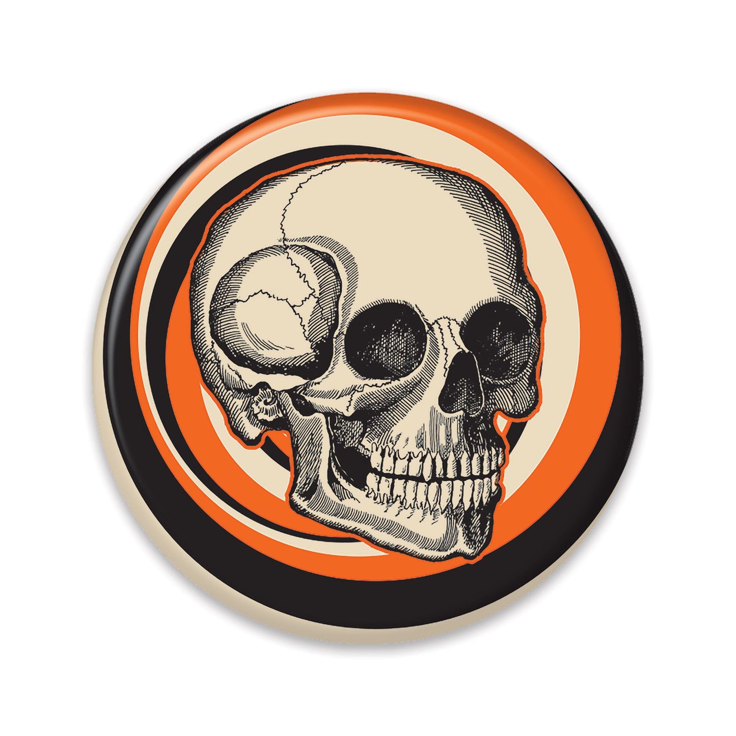 Vintage Halloween Skull Button