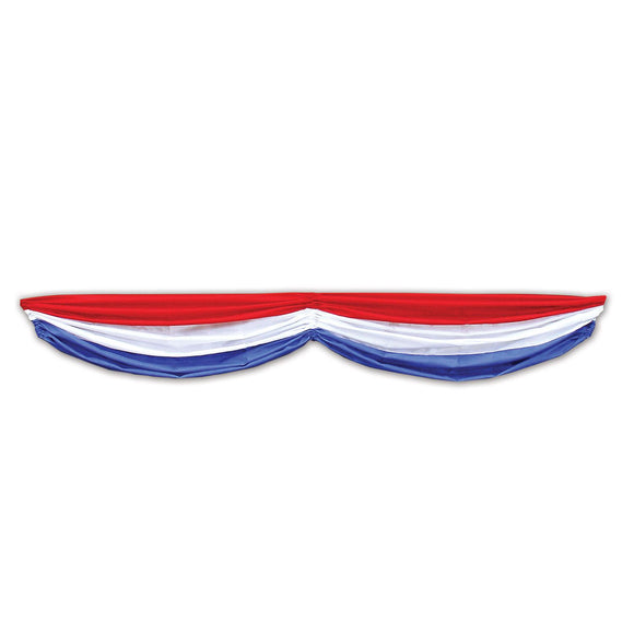 Beistle Patriotic Fabric Bunting - Party Supply Decoration for Patriotic