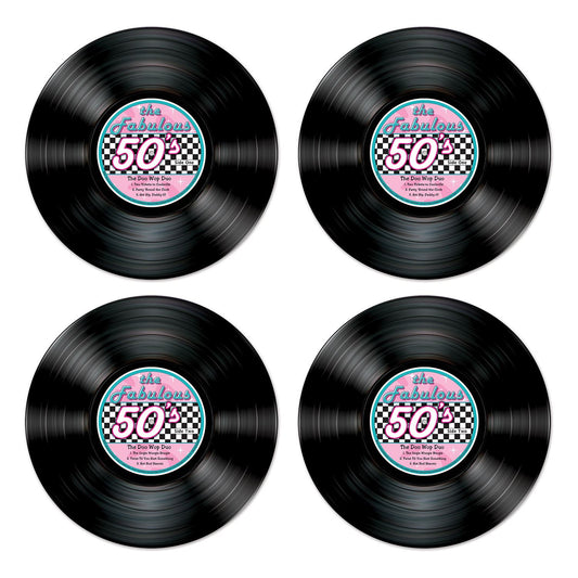 Beistle Record Cutouts   (4/Pkg) Party Supply Decoration : 50's/Rock & Roll