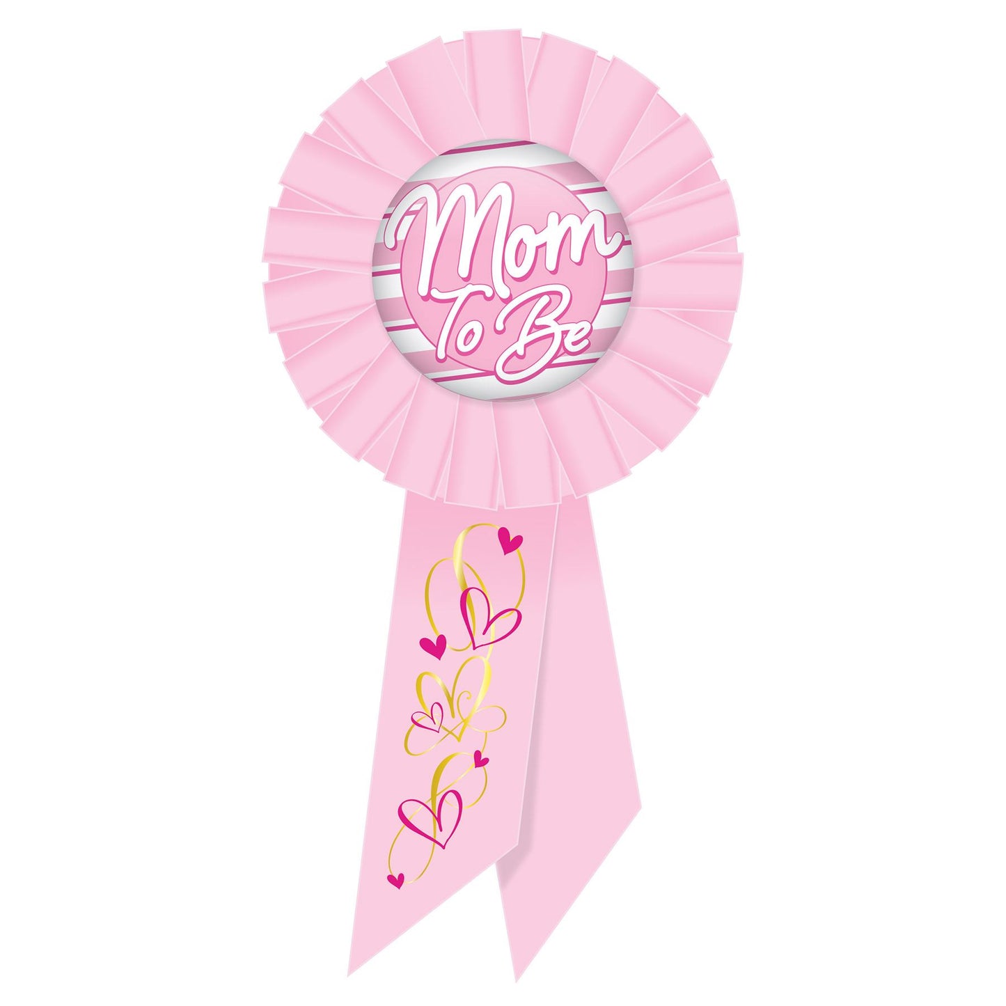 Beistle Mom To Be Rosette - Pink - Party Supply Decoration for Baby Shower