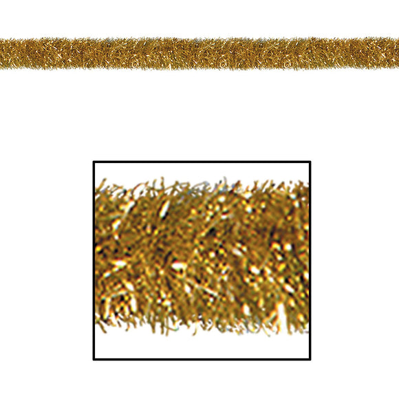 Beistle Gold Gleam N Tinsel Holiday Garland - Party Supply Decoration for Christmas / Winter