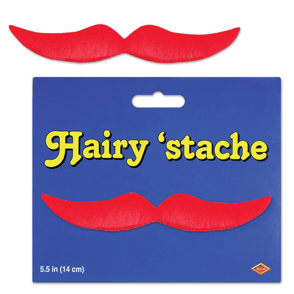 Beistle Red Hairy 'stache - Party Supply Decoration for General Occasion