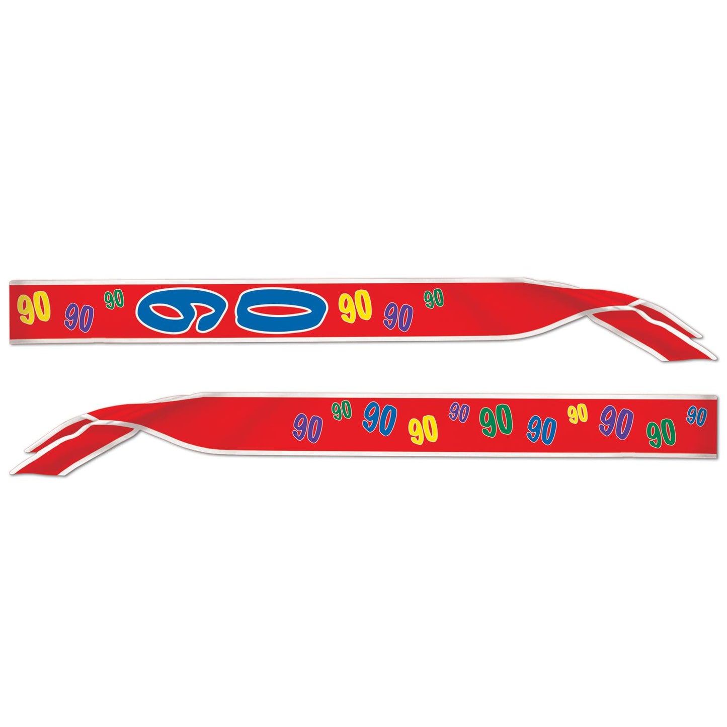 Beistle 90th Satin Sash - Party Supply Decoration for Birthday