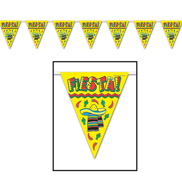 Beistle Fiesta Pennant Banner 11 in  x 12' (1/Pkg) Party Supply Decoration : Fiesta/Cinco de Mayo