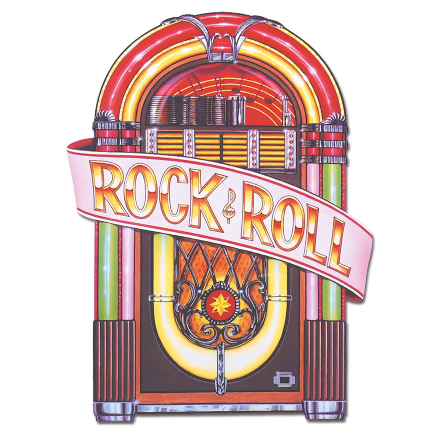 Beistle Rock and Roll Juke Box Cutout 3'  Party Supply Decoration : 50's / Rock & Roll