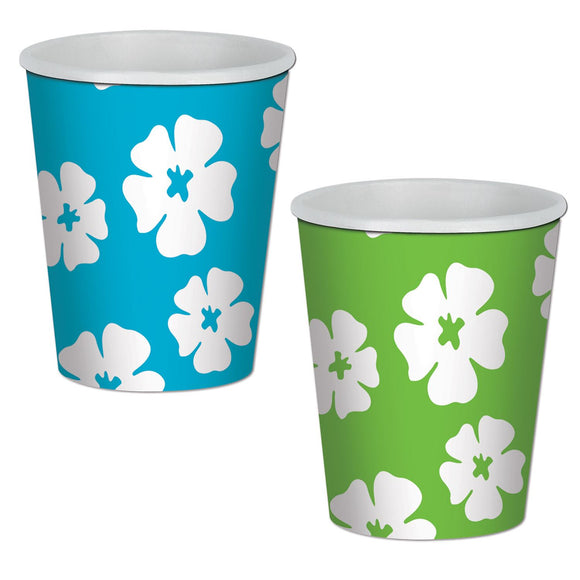 Beistle Hibiscus Beverage Cups - Party Supply Decoration for Luau