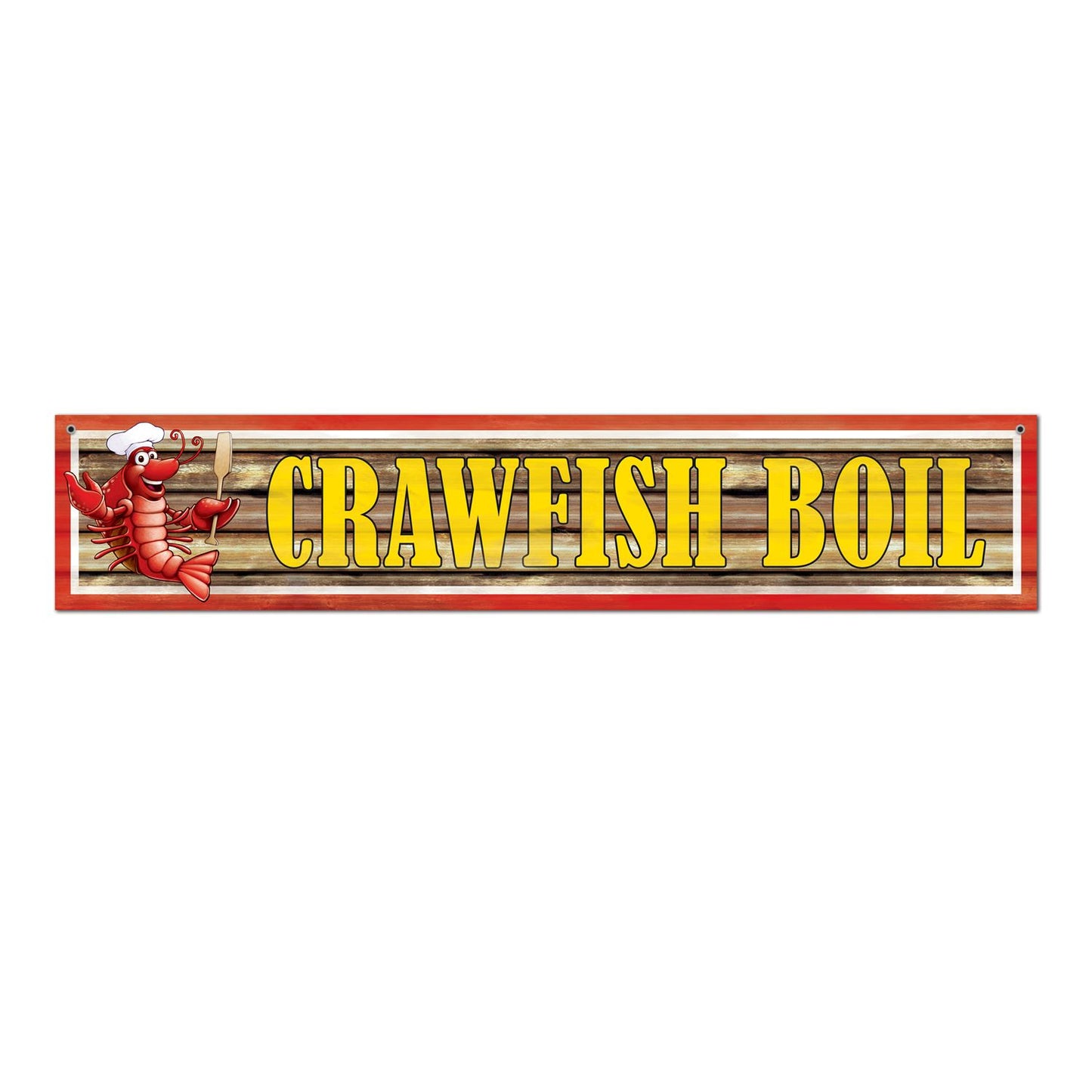 Beistle Crawfish Boil Banner 12 in  x 5' (1/Pkg) Party Supply Decoration : Mardi Gras