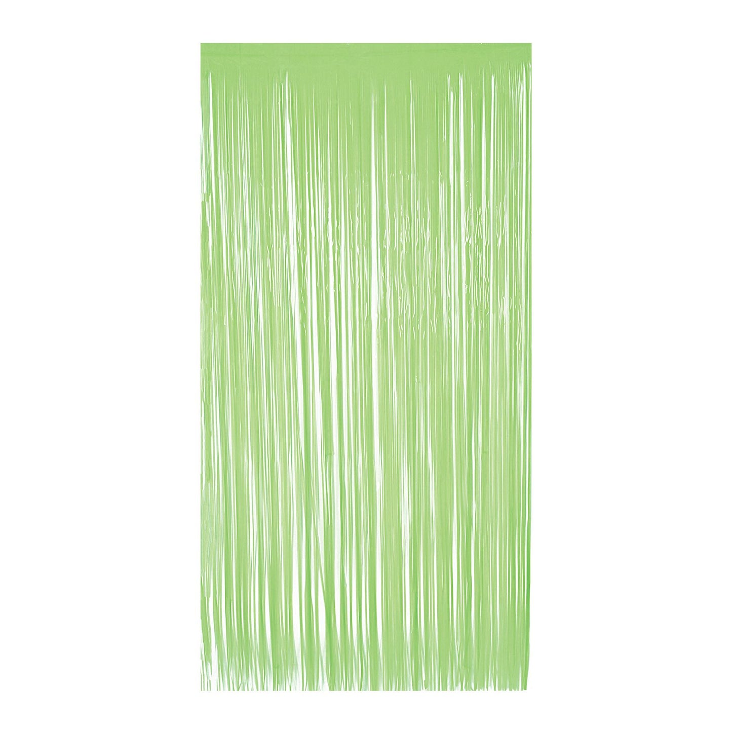 Beistle 1-Ply Plastic Fringe Curtain - Neon Lime - Party Supply Decoration for General Occasion