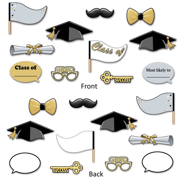 Beistle Graduation Photo Fun Signs 7 in -120.25 in  (11/Pkg) Party Supply Decoration : Graduation