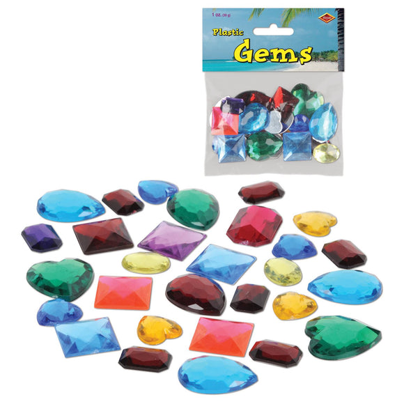 Beistle Plastic Gems - Party Supply Decoration for Pirate