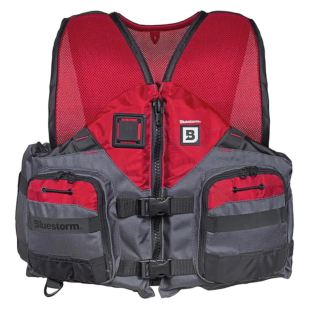 Bluestorm Sportsman Adult Mesh Fishing Life Jacket - Nitro Red - S/M [BS-105-FDC-S/M]