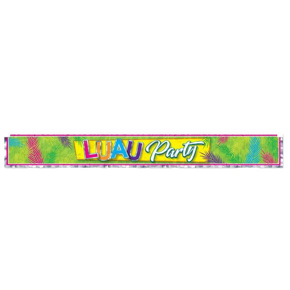 Beistle Metallic Luau Party Fringe Banner 70.5 in  x 5' (1/Pkg) Party Supply Decoration : Luau