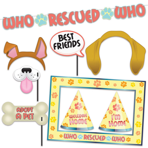 Beistle Who Rescued Who Party Kit - Party Supply Decoration for Pets