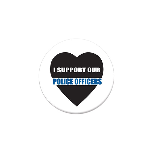 Beistle I Support Our Police Officers Button - Party Supply Decoration for Patriotic