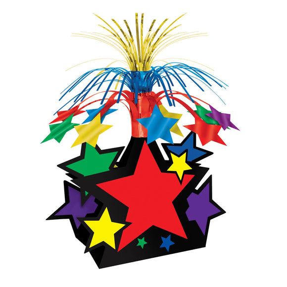 Beistle Multi-Color Star Centerpiece 15 in  (1/Pkg) Party Supply Decoration : New Years