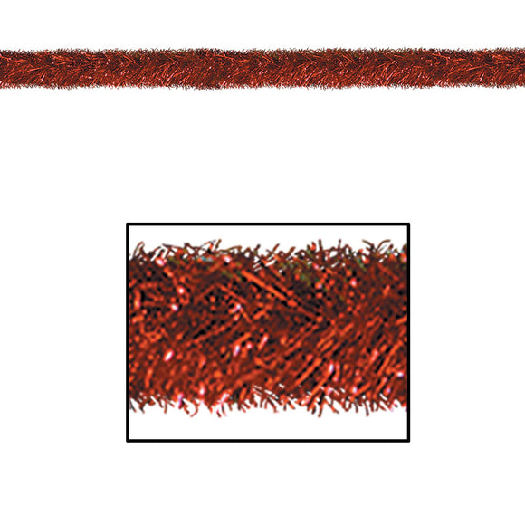 Beistle Red Gleam 'N Tinsel Holiday Garland - Party Supply Decoration for Christmas / Winter