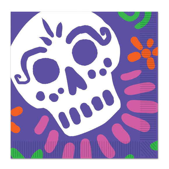 Beistle Day Of The Dead Luncheon Napkins - Party Supply Decoration for Day of the Dead