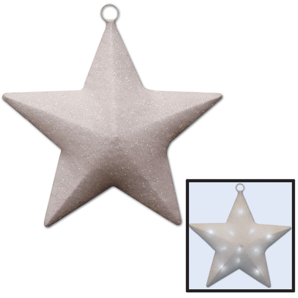 Beistle White Light-Up Star - Party Supply Decoration for Awards Night