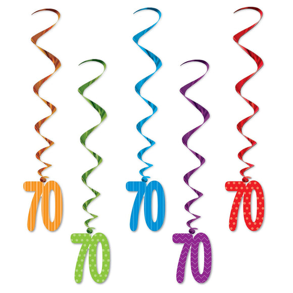 Beistle 70 Whirls - Party Supply Decoration for Birthday