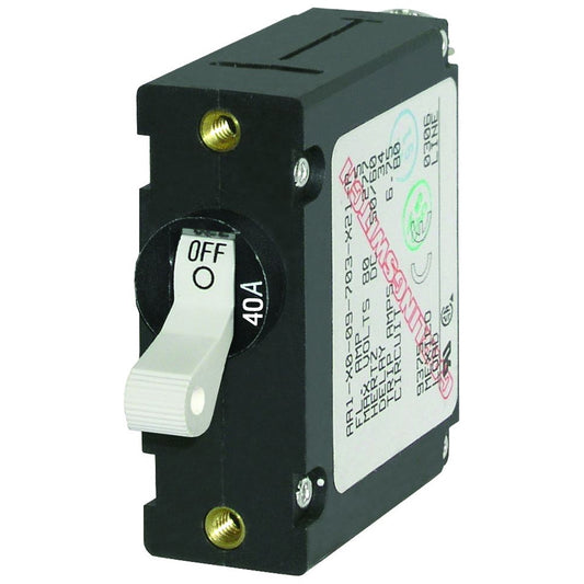 Blue Sea 7226 AC/DC Single Pole Magnetic World Circuit Breaker - 40AMP [7226]