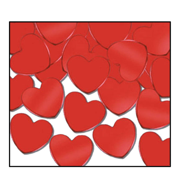 Beistle Red Fanci-Fetti Hearts - Party Supply Decoration for General Occasion