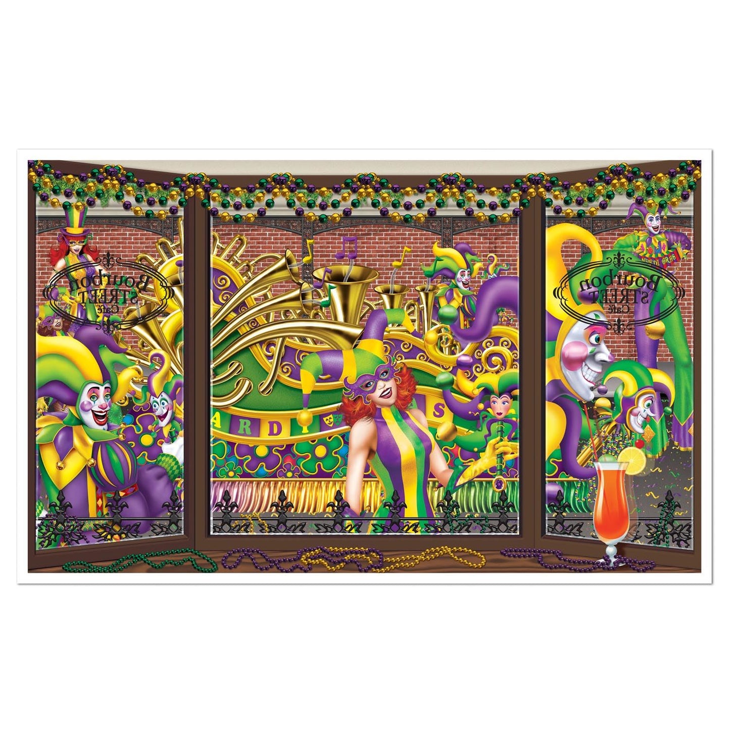 Beistle Mardi Gras Insta-View - Party Supply Decoration for Mardi Gras