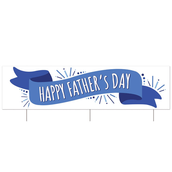 Beistle All Weather Jumbo Happy Father's Day Yard Sign 110.75 in  x 3' 11 in  (1/Pkg) Party Supply Decoration : Mothers/Fathers Day